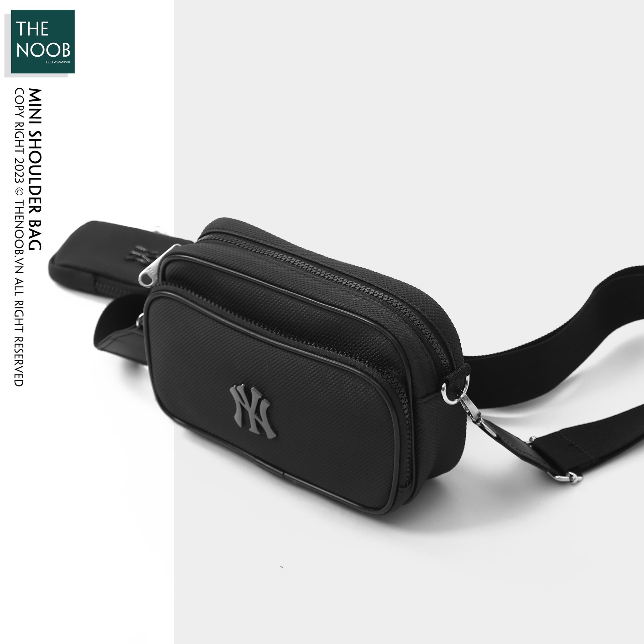 Túi đeo chéo nam nữ MLB NY MONOGRAM MINI BAG BLACK BALO SAM MixASale #13 Túi đeo chéo nam nữ MLB NY MONOGRAM MINI BAG BLACK BALO SAM MixASale
